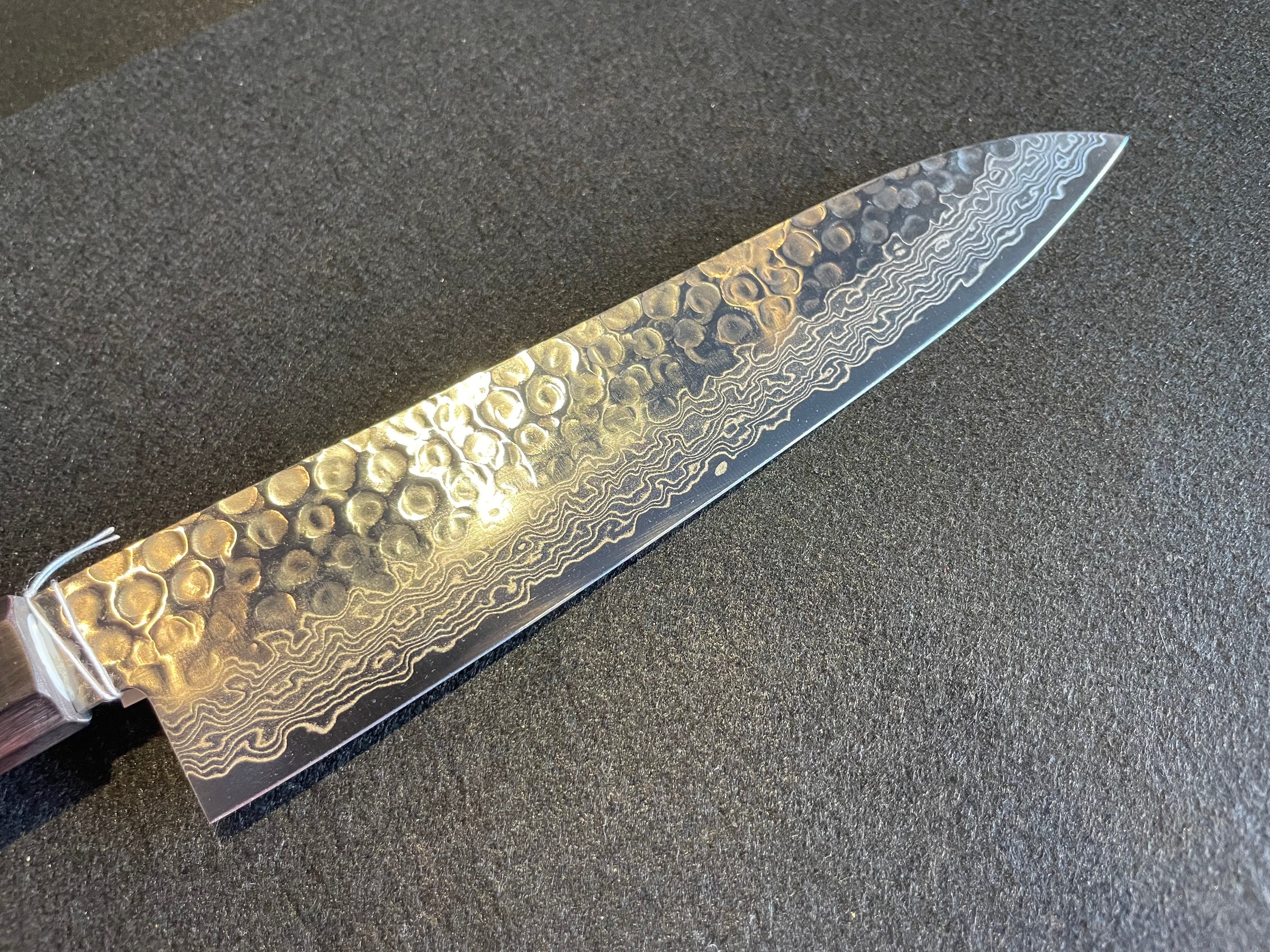 ローズ様、ご確認用です。 KN0017)10Aダマスカス ローズ八角 牛刀210mm | Blacksmith Japan